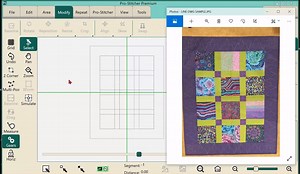 Today I'd like to give you a basic intro into creating a line drawing of your quilt top in Pro-Stitcher Premium - using Simulation on my laptop. ENJOY and please send me any comments/questions on this fun way to use Repeat, Gap and Reposition using Handi Quilter Pro-Stitcher Premium! Create your line drawing, save it as a workspace, open the file at your machine, quilt it one part at a time...remember, the line drawing is NOT meant to be stitched. Think of it like a drawing on graph paper - Pro-