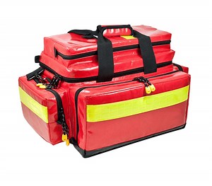 [Hot Item] PVC Vinyl Tarpaulin Emergency Physician's Nurse Trauma Ambulance Paramedic Rescue First Aid Kit Cooler Travel Medical Backpack Bag