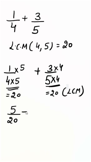 How to Add fractions using LCM method