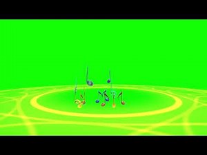 Music Notes Magic Dancing Green Screen