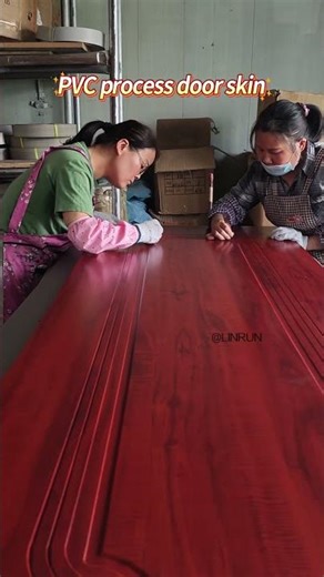 PVC process door skin source factory #pvcdoorskin #goodprice #pvcwoodendoor#chinadoorskin #factory