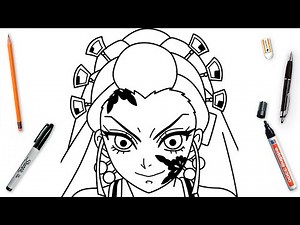 How To Draw Daki Easy Step By Step | Demon Slayer Anime Art Lesson