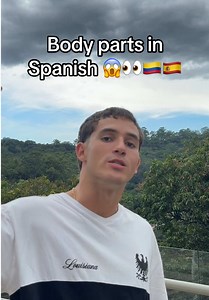 Body parts in Spanish 😱👀🇨🇴🇪🇸 • • #fyp #learnspanish #unitedstates