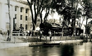 All aboard! On this journey, we are going back in time. For this #ThrowbackThursday, we're sharing a Mill City Minute video on the 1930 Railroad Centennial. This one-minute history lesson discusses the early impact of Lowell's rail lines and how the city went all out for the Boston and Lowell centennial. Tune in for a peek into Lowell's railroading history. Prints/stereoviews: Lithograph of Lowell (American Textile History Museum); Locomotive Race on the Lowell Railroad (Boston Athenaeum); Locom