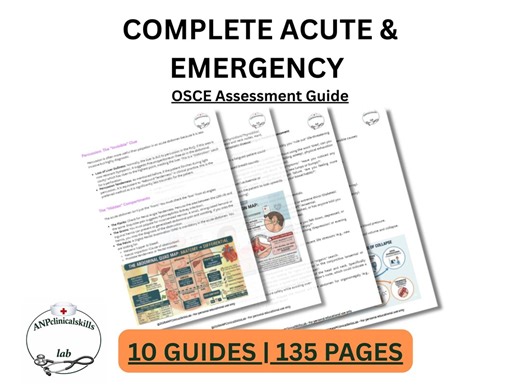 Complete Acute & Emergency OSCE Bundle | ABCDE, Sepsis, Shock   Core Presentations Revision | Clinical Skills Checklist - Etsy