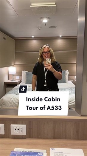 Would you go on cruise in an inside cabin? This is 12th deck. @Princess Cruises #cruising #princesscruises #cruisecabintour #cabintour #vacationmode