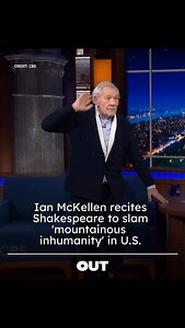 Over 400 years later, Shakespeare’s words still hit — and Sir Ian McKellen delivers them with heartbreak and urgency. Asked to revisit the ‘Sir Thomas More’ monologue — a role he originated in a modern production — the actor uses the moment on ‘The Late Show with Stephen Colbert’ to confront American cruelty toward immigrants, asking us to truly see the “wretched strangers” caught in the wreckage of our policy choices. | Out Magazine