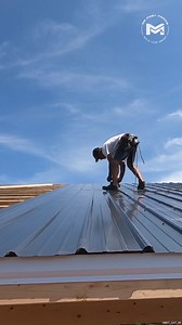 Putting Up Roof Steel #MetalRoofing #DIYRoofing #HouseBuild #BuildingProjects | MR Post Frame