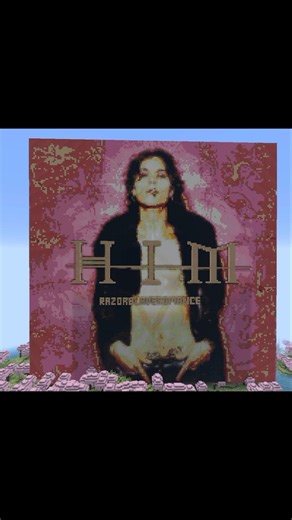HIM- Razorblade Romance - Album Cover In Minecraft