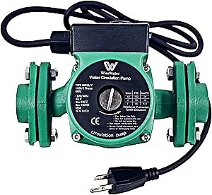 AB 110V 130W 13 GPM Hot Water Recirculating Pump, 3 Speed Switchable Circulator Pump with 1'' FNPT Flanges for Boiler, Solar Heater and Hydronic Radiant Heating, Green