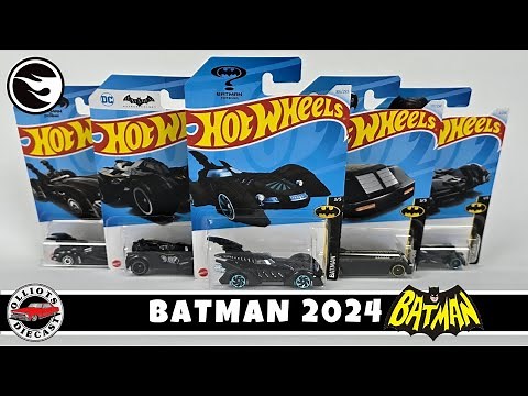 Hot Wheels Batman 2024 - The Complete Set Including the Treasure Hunt Batman Forever Batmobile