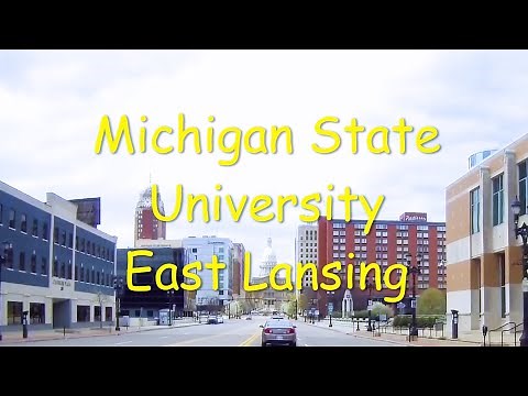 East Lansing Michigan 4K- Driving Michigan State University (MSU)