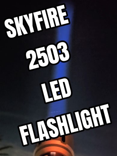 @SKYFIRE 2503 LED Rechargeable Flashlight, High Lumen with Ambient Lamp, Super Bright Flashlight, Waterproof Design, Ideal for Camping Essentials, Outdoor & Home Use #ledflashlight #skyfire #flashlight #campinggear #firestarter