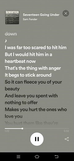 Seventeen Going Under Lyrics - Sam Fender