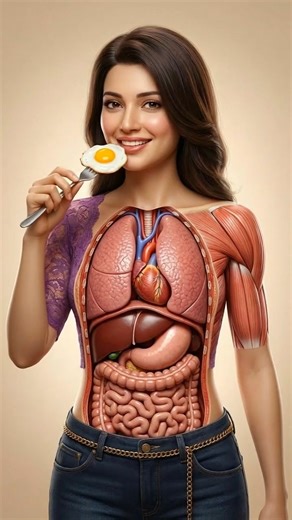 The Shocking Truth About Eating EGGS Every Day🥚#anatomy #3danatomy #sciencefacts #biology #health #ai A quick 3D anatomy breakdown of how eggs build muscle, support your brain, and why the yolk is actually good for you. egg digestion protein benefits choline brain health cholesterol myth muscle repair anatomy explained 3d animation health facts #eggs #Anatomy #Protein #MuscleBuilding #BrainHealth #Choline #ScienceFacts #MedicalAnimation #Nutrition #3DAnimation #BodyFacts #Shorts #reels | Inside