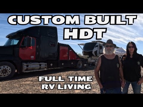 Couple Custom Designed Their Heavy Duty Truck for FULL Time RV Living | HDT RV Hauler TOUR