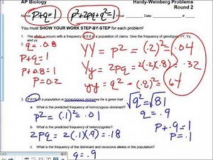 Hardy Weinberg Problems Step by Step