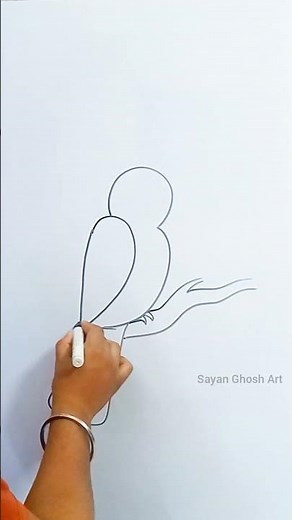 Cute Bird Drawing 🐦✨ | Easy Bird Drawing steps #shortsfeed #shortvideo #shorts