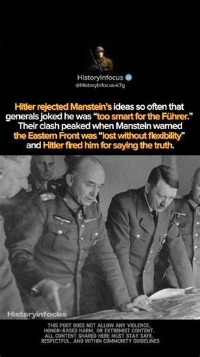 Why Hitler Feared Manstein’s Genius #war #history #shorts