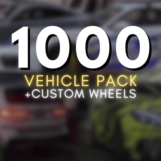 FiveM Cars Pack – 1000 Vehicles & Wheels | Supercars, Drift, Bikes, Emergency, Animated | vMenu Ready