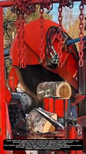 Powerful Firewood Processor Cutting and Splitting Logs Fast! #shorts