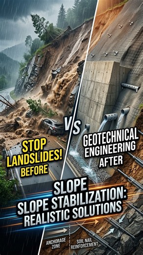 Why this cliff won't collapse anymore #geology #engineering #construction #OHS