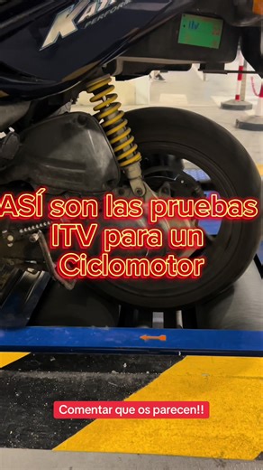 Pruebas de velocidad y frenado en la ITV de motos