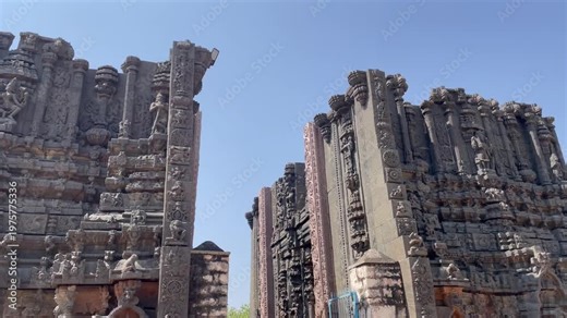 Ancient Hindu Temple Architecture with Intricate Stone Carvings Historic Heritage Site Bugga Ramalingeswara swamy temple tadipatri andhra pradhesh