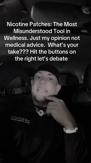 Getting tons of hate messages about nicotine benefits… so here’s my take: nicotine isn’t the same thing as smoking. Delivery matters. I use a transdermal nicotine patch and personally I’ve noticed it helps my arthritis symptoms. That said, there are real risks like side effects and dependence. This is just my opinion and not medical advice. What’s your take?” #NicotinePatch #Biohacking #HarmReduction #WellnessTok #HotTake.
