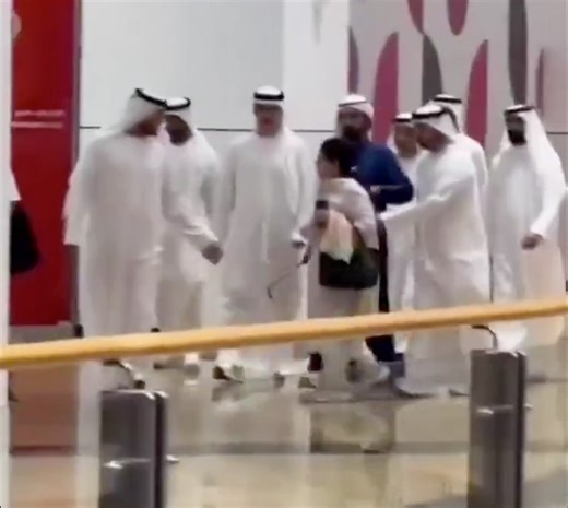 Video: Dubai Ruler calmly stops guards as woman accidentally walks across his path