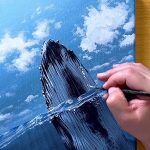 Humpback Whale Acrylic Painting #art #painting #acrylicpainting | Joony art