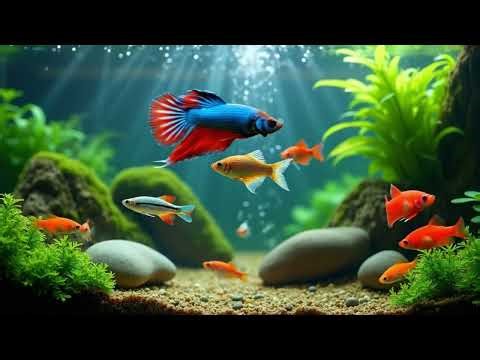 Relaxing Aquarium ASMR 4K 🐠🎶 | Peaceful Music for Sleep, Study & Focus