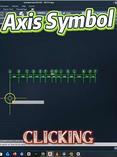 🎯 1-Click Axis Symbol in AutoCAD | Time-Saving CAD Trick | #shorts