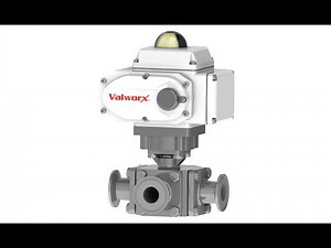 Valworx Electric Actuated 3-Way L-Port Sanitary Ball Valves