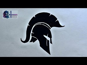 [ Ancient Greek Helmet ] How to Draw a Spartan Helmet Tattoo Drawing Easy @DrawSoCute