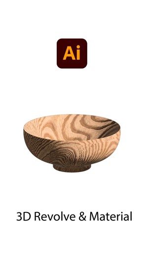 illustrator 3D revolve and material Trick