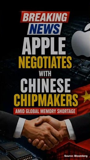 🚨 Apple Turns to Chinese Chipmakers Amid Global Shortage