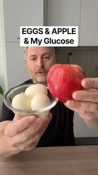 What do 3 hard-boiled eggs and an apple do to my glucose levels? #glucose #bloodsugar #eggs #apple