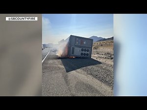 I-15 traffic nightmare: truck carrying lithium batteries catches fire, shuts down interstate