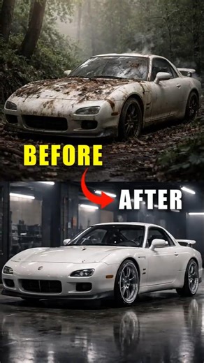 Car Restoration | Mazda RX-7 FD3S 1993 Full Rebuild from Damaged Condition #shorts