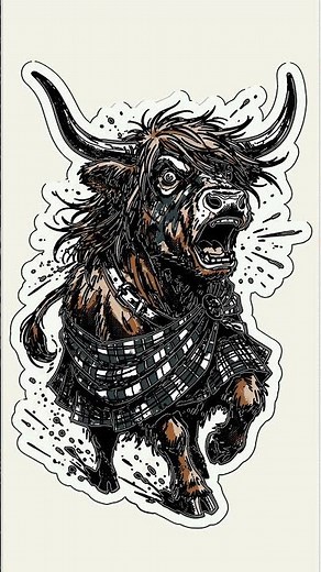 Draw a Roaring Kilted Highland Cow - Easy Step-by-Step!