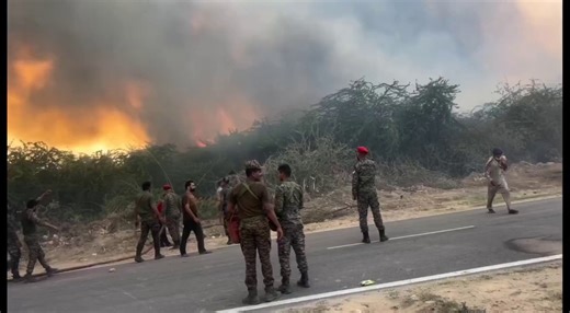 Today, around 3:30 PM, a fire broke out near the Faridkot military base. The huge flames were detected by NASA FIRMS and confirmed by locals as the fire occurred in the bushes neighboring cantonment area.https://t.co/XrpJ59yvlhhttps://t.co/1hgLF60O2R