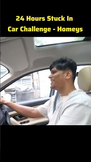 24 Hours Stuck in Car Challenge | Homeys | Shorts #shorts #technogamerz #mythpat