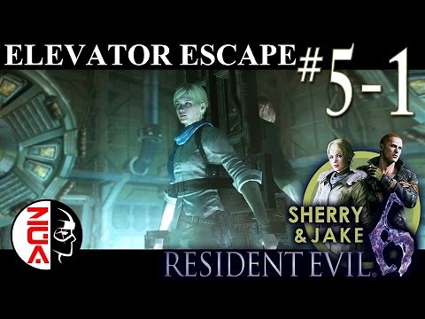 Resident Evil 6: SHERRY / JAKE 5-1 Elevator Escape [PS4 Gameplay / Walkthrough] - No Commentary