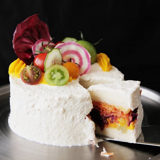 4.6M views · 18K reactions | Festive Vegetable Layered Cake (via...