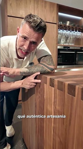 Hidden kitchen behind a mobile walnut bar 😱 A design monstrosity