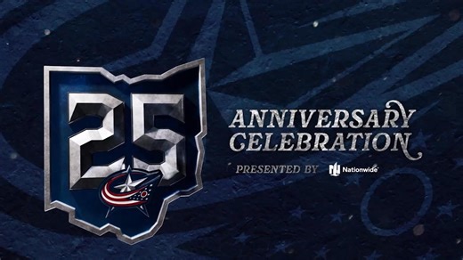 The legends return! 🤩 Marc Denis, David Vyborny, Matt Calvert and Brandon Dubinsky dropped the puck to start tonight's 25th Anniversary Celebration! CBJ x Nationwide | Columbus Blue Jackets