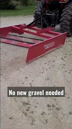 Resurfacing gravel driveway with a 6' land plane - Mahindra 2638 #shorts