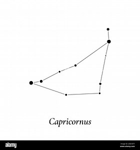 Capricornus sign. Stars map of zodiac constellation. Vector illustration Stock Vector Image & Art - Alamy
