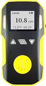 Ethylene Oxide Detector Meter (C2H4O) by FORENSICS | USA NIST Calibration & Certificate | Dust & Explosion Proof | USB Recharge | Sound, Light and Vibration Alarms | 0-20ppm C2H4O |